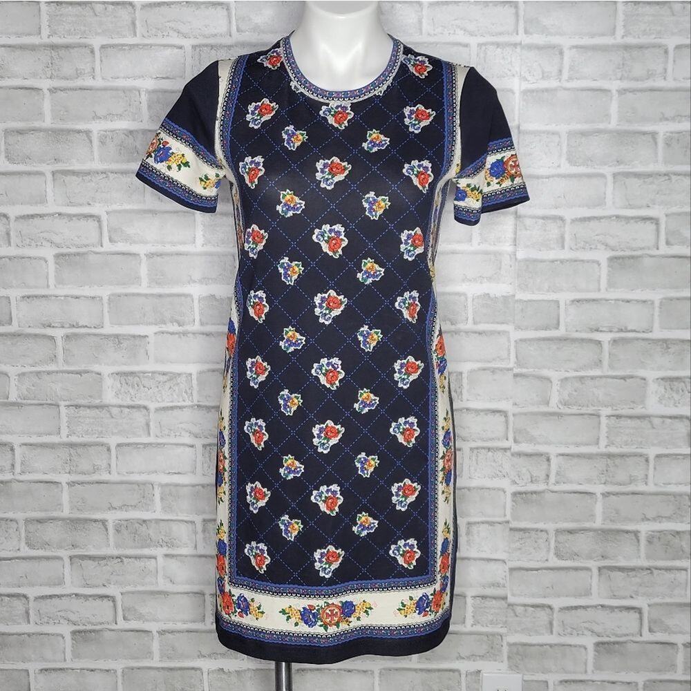 Tory Burch Floral Print T-shirt Dress, size XS